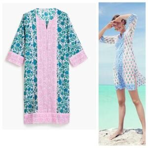 SZ Blockprints Cotton Kurta Tunic Size S Pink Blue Green